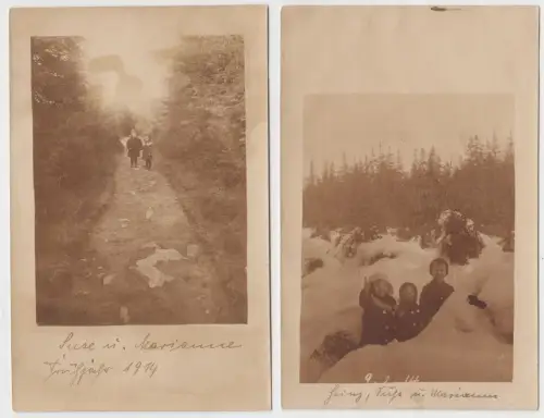 2 AK Portrait Kinder - Heinz, Suse und Marianne 1914, Fotografie, vintage