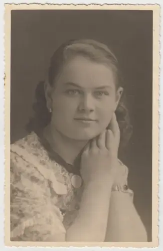 AK Portrait Maria, Neujahr 1941 - Portrait junge Dame, Fotografie, vintage