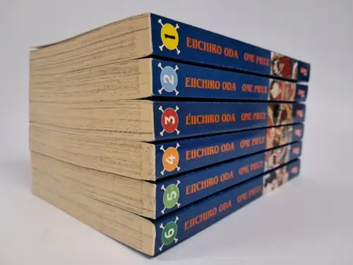 Manga: One Piece 1-6, Eiichiro Oda, Carlsen Manga, 6 Bände, gebraucht, sehr gut