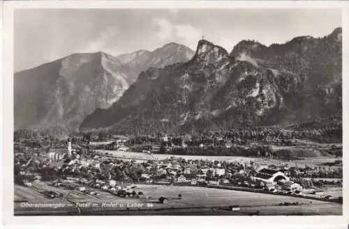 AK Oberammergau - Total m. Kofel u. Laber, ca. 1934, phot. W. Pfingstl.