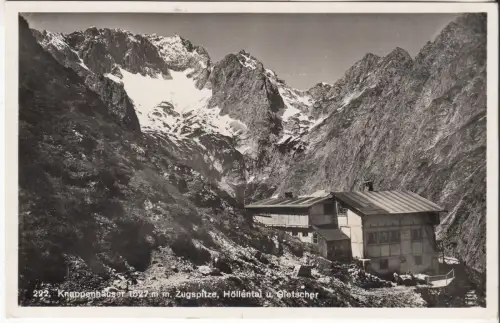 AK Knappenhäuser, Zugspitze, Höllental und Gletscher, ca. 1934, Paul Seichler