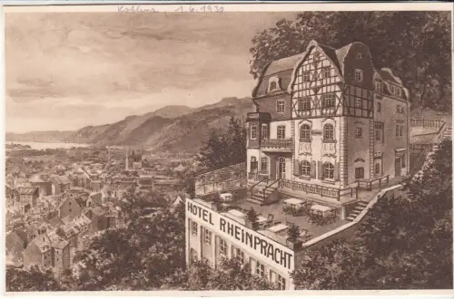 AK Hotel Rheinpracht, ca. 1930, Postkarte, ungelaufen, gebraucht, gut