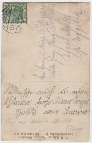 AK Portrait Geschwister, Mädchen mit Muff, Junge in Uniform mit Pickelhaube 1915