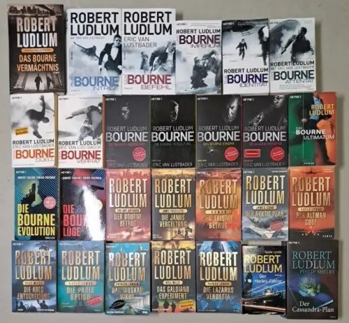 27 Bände Robert Ludlum, Jason-Bourne-Serie, Covert-One Serie u.a., Heyne Verlag