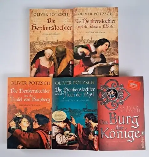 5 Bände Oliver Pötzsch: 4 x Die Henkerstochter + Die Burg der Könige, Ullstein