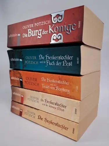 5 Bände Oliver Pötzsch: 4 x Die Henkerstochter + Die Burg der Könige, Ullstein
