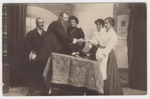 AK Gruppenfoto - Theateraufführung (?), Anfang 20. Jahrhundert, Fotografie