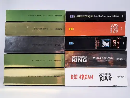 10 Bücher Stephen King: Sunset; Christine, Susannah, Wolfsmond, Drei, Der Turm..