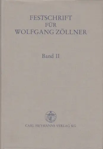 Buch: Festschrift für Wolfgang Zöllner 2, Zum 70. Geburtstag, Band 2, Lieb, 1998