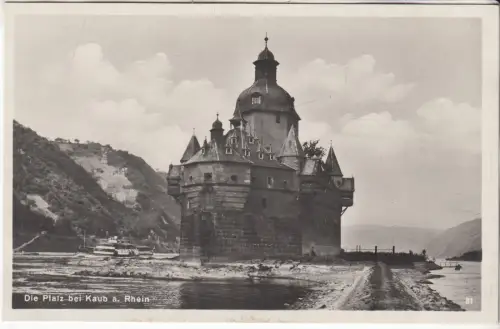 AK Die Pfalz bei Kaub a. Rhein, ca. 1930, Karl Fischer, Postkarte, ungelaufen