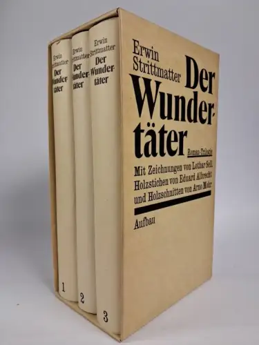Buch: Der Wundertäter, Roman, Erwin Strittmatter, 3 Bände, 1987, Aufbau-Verlag