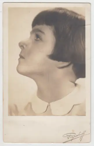 AK Portrait Karin, Februar 1935. Mädchen mit Kragen. Pieperhoff, Fotografie