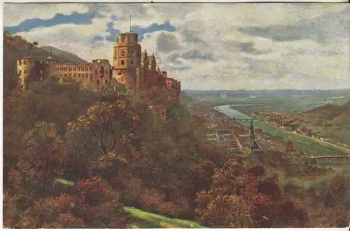 AK H. Hoffmann: Heidelberg, von der Terasse gesehen, ca. 1930, Edm. v. König