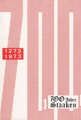 Buch: Festschrift - 700 Jahre Staaken, 1273 - 1973, 1973, Bezirksamt Spandau