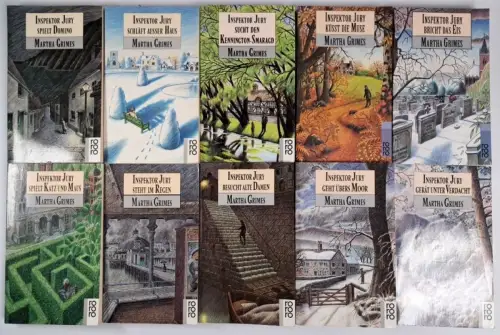 10 Bücher Inspektor Jury von Martha Grimes: Verdacht, Muse, Domino, Moor ...