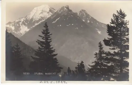 AK Stubai, Habicht, 1927, A. Stockhammer, Postkarte, ungelaufen, gebraucht, gut