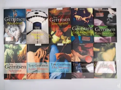 10 Bücher Tess Gerritsen: Scheintod, Blutmale, Abendruh, Totengrund, Meister ...