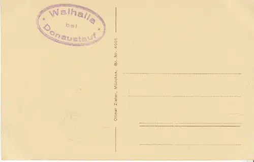 AK Walhalla 1830-42 durch König Ludwig I. erbaut, ca. 1927, Ottmar Zieher