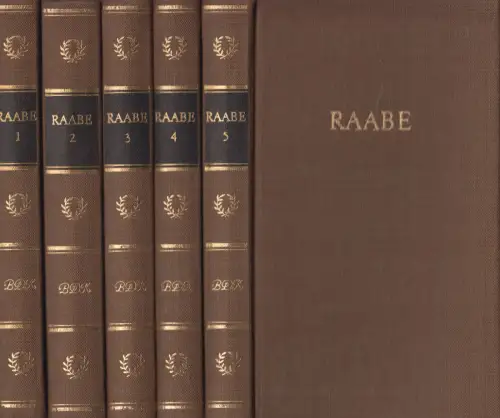 Buch: Wilhelm Raabes Werke in fünf Bänden, Bibliothek deutscher Klassiker, 1984