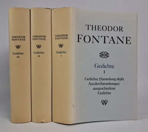 Buch: Gedichte, Theodor Fontane. 3 Bände, 1989, Aufbau Verlag, gebraucht, gut