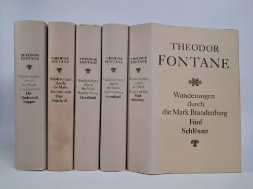 Buch: Wanderungen durch die Mark Brandenburg, Theodor Fontane, Aufbau, 5 Bände