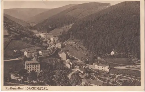 AK Radium-Bad Joachimstal, ca. 1928, Postkarte, gelaufen, gebraucht, gut