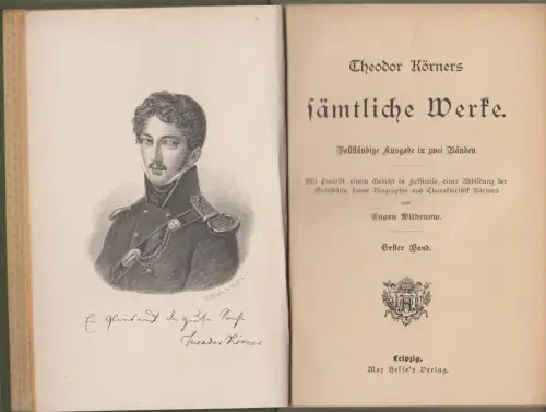 Buch: Theodor Körners sämtliche Werke in vier Teilen, 4 Teile in 1 Band, Hesse