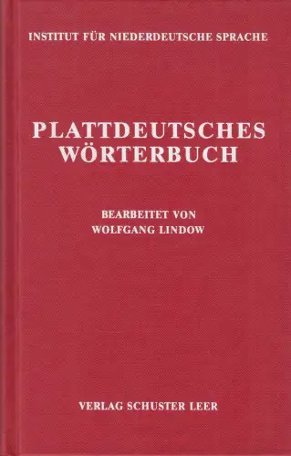 Buch: Plattdeutsches Wörterbuch, Lindow, Wolfgang, 1984, Schuster, sehr gut