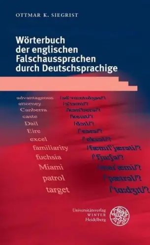 Wörterbuch der englischen Falschaussprachen durch Deutschsprachige, Siegrist