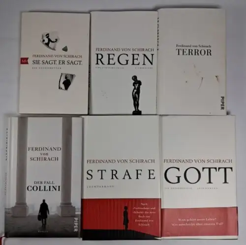 6 Bücher Ferdinand von Schirarch: Gott, Strafe, Terror, Regen, Collini, Er sagt