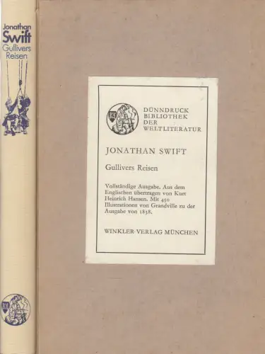 Buch: Reisen,...Gulliver, Swift, Jonathan, 1974, Winkler Verlag, sehr gut