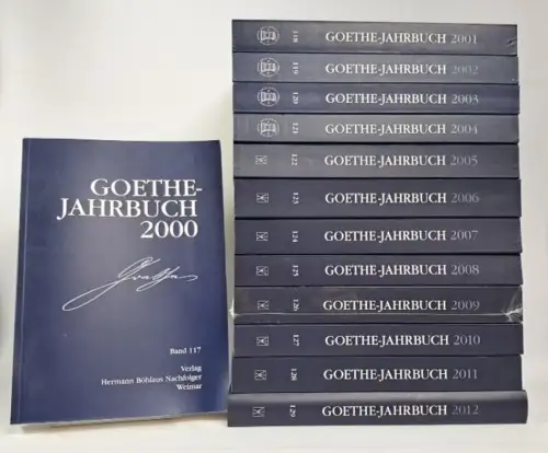 13 Bücher Goethe-Jahrbuch Nr. 117-129/2000-2012, Böhlau, gebraucht, sehr gut