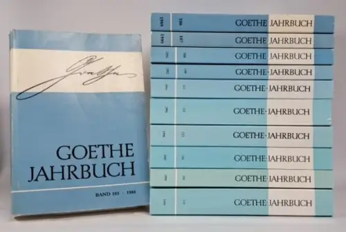 11 Bücher Goethe-Jahrbuch  Nr. 105-116/1988-1999 (ohne 110/1993), Böhlau Verlag