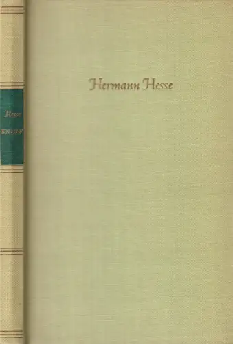 Buch: Knulp, Hesse, Hermann. 1965, Aufbau Verlag, gebraucht, gut
