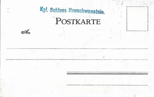 AK Gruss von Neuschwanstein. Kgl. Schloss Neuschwanstein... Postkarte. Serien Nr
