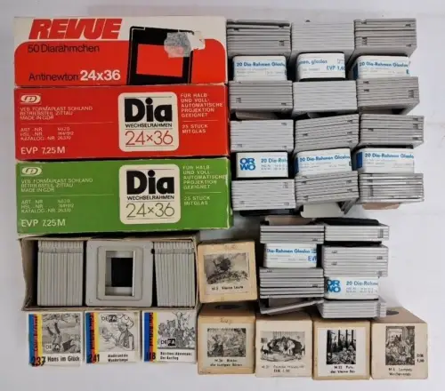 Dia Wechselrahmen & Rollfilme, ORWO, Pentacon, Revue, Formaplast, E.W. Magdeburg