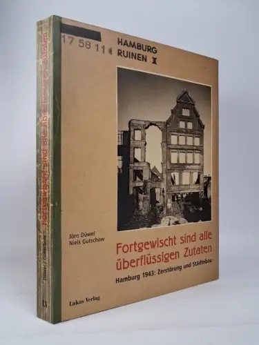 Buch Fortgewischt sind alle überflüssigen Zutaten, Hamburg 1943, Düwel, Gutschow