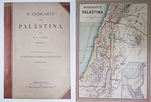 Landkarte: Wandkarte von Palästina, R. v. Riess, 1889, Herder Verlag