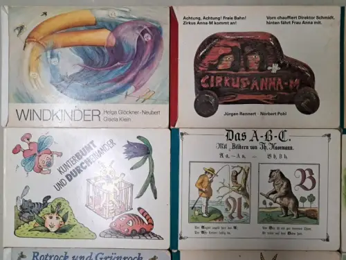 12 Kinder Pappbücher: Windkinder, Nasenbaum, Das A-B-C, Sommerwiese, Herbstwind