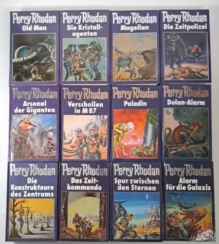 12 Bücher Perry Rhodan 33-44 (blau): 6. Zyklus: M 87, Bertelsmann, gebraucht gut