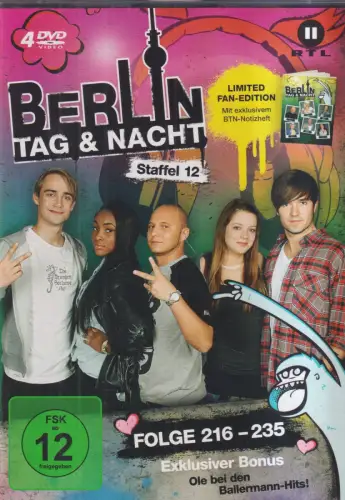 DVD-Box: Berlin Tag und Nacht - Staffel 12, 2012, Serie, 4 DVDs, Folge 216-235