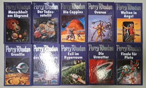 10 Bücher Perry Rhodan 45-54 (blau): 7. Zyklus: Die Cappins, Bertelsmann Verlag