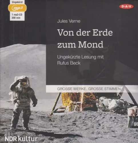 CD: Jules Verne - Von der Erde zum Mond. 2015, Lesung mit Rufus Beck, mp3-CD