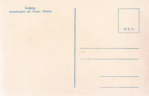 AK Leipzig. Augustusplatz mit Neuem Theater, Postkarte, gebraucht, gut