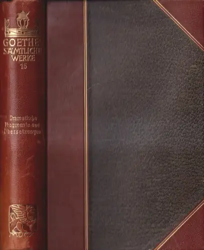 Buch: Goethes Sämtliche Werke 15: Dramatische Fragmente und Übersetzungen, Cotta