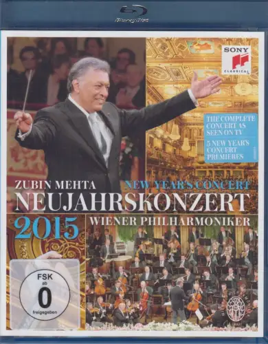 Blu-Ray: Neujahrskonzert 2015, Zubin Mehta, Wiener Philharmoniker, Klassik