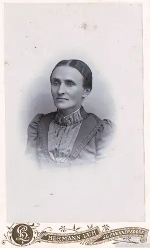 Fotografie Luh, Seifhennersdorf - Portrait Bürgerliche Dame, Fotografie