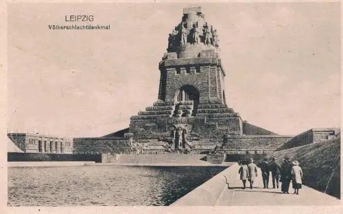 AK Leipzig. Völkerschlachtdenkmal, Postkarte, Warenhaus Theodor Althoff