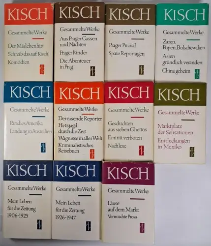 Buch: Egon Erwin Kisch - Gesammelte Werke in Einzelausgaben, 11 Bände, Aufbau