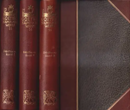 Goethes Sämtliche Werke 33/34/35: Schriften zur Kunst I-III, Cotta, 3 Bände